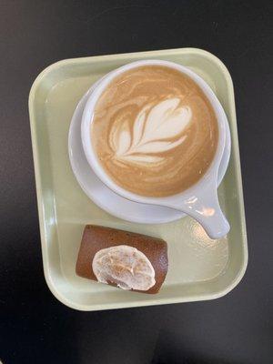 Spring Blossom Latte and Gingerbread Olive Oil Cake