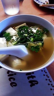 Tofu soup. Light & tasty broth.