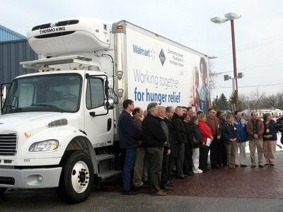 Donated refrigerated truck, From Walmart.