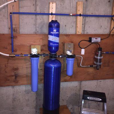 A reverse osmosis whole house water filter