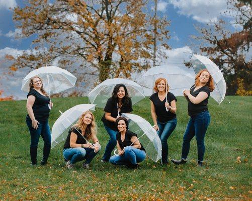 Alrez Team with Umbrellas