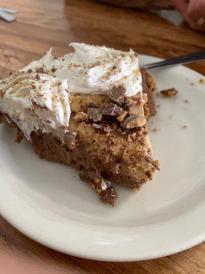 Peanut butter French silk Pie Slice