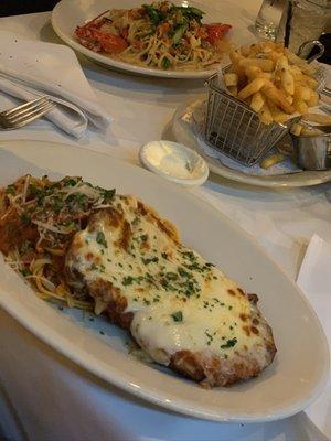 Chicken Parmigiana and Truffle Fries