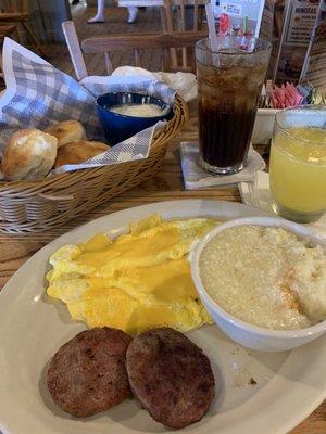 Old Timer's Breakfast with a Mimosa!  What a way to start the day!