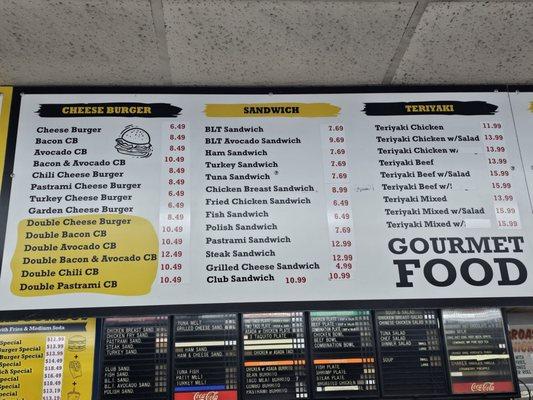 Updated menu and prices 09/30/23