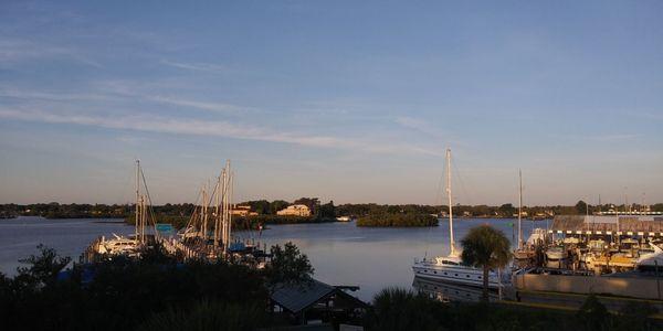 Anclote Harbors Marina overlooking the Anclote River so peaceful as the day begins!