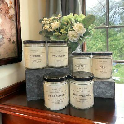 Aromatherapy Candles - my aromatherapy soy candles are the perfect way to relieve stress and relax after a hard day.