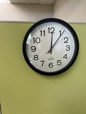 Quest site wall clock