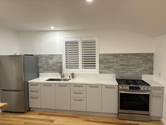 Backsplash install after full remodel