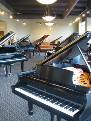 our "up front" gallery of top quality grand pianos