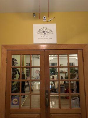 Front entrance to the studio inside.