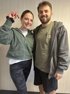 Happy buyers Rob and Elizabeth on the purchase of their Muskego Condo!!!!  So happy for them