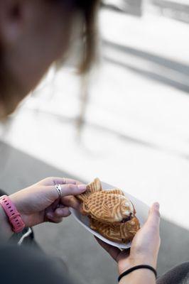 Fresh made Nutella Taiyaki Served hot