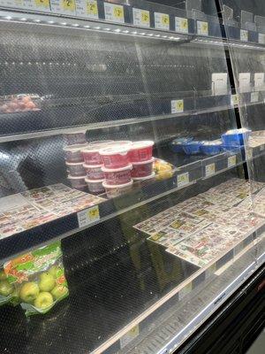 Refrigerated section wiped out!