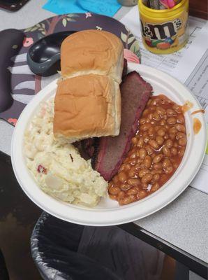 Delicious brisket plate!