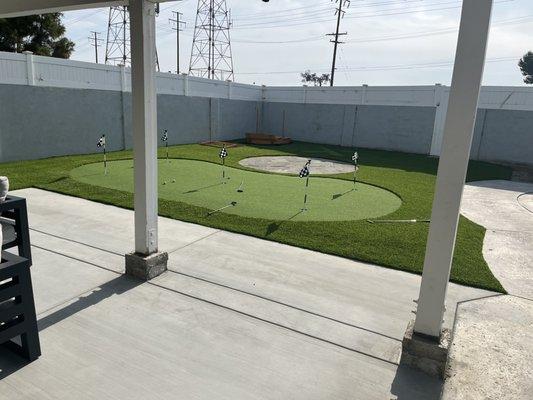 Natures Best 
Custom Putting Green 
New Concrete Patio in Huntington Beach