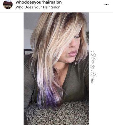 Pops of purple by Lauren