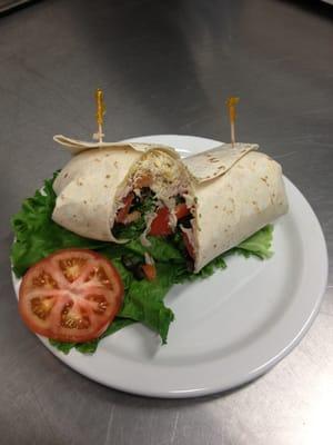 Turkey Wrap, a healthier choice at the Cafe