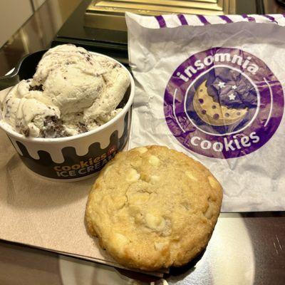 White Chocolate Macadamia and cookies n cream ice cream