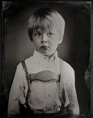 Children's Tintype portrait by Kari Orvik Tintype Studio