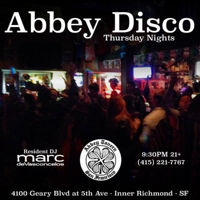 ABBEY DISCO College Night 2014-2015! No Cover, Pop and Hip Hop music plus great Drink Specials that will keep your party going!