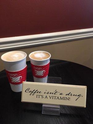 "Coffee isn't a drug, it's a vitamin!"