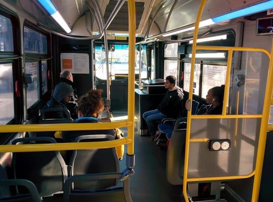 Inside one of the big shuttles.