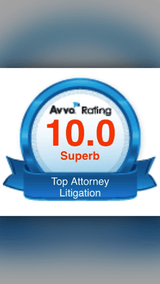 Highest Rating Received by Avvo.com for Client Service and Case Results.