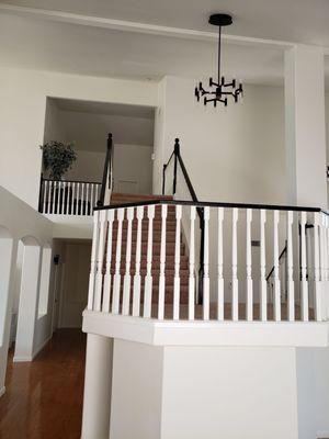 Had George and his crew paint the interior of the house as well as the stair rails and staining the banister.