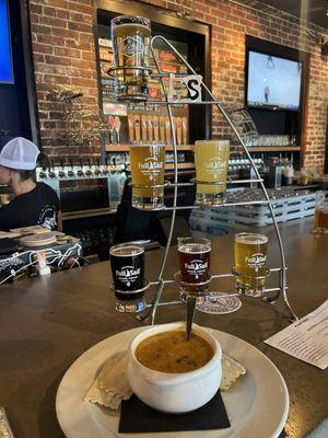 Soup of the day - beer flight