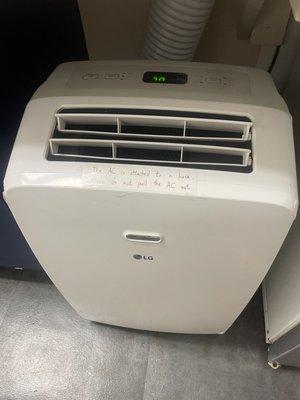 The poor portable A/C unit