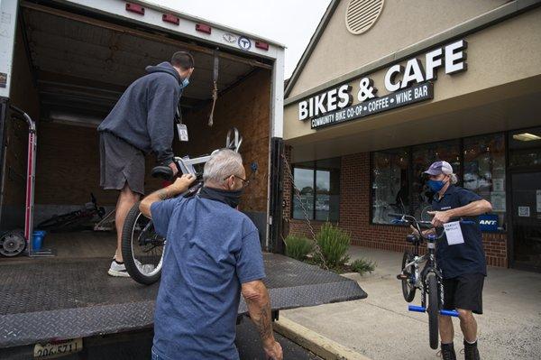 This shop is a non-profit that supports a charity. The main program is getting children without means a bike though Loudoun Public Schools.