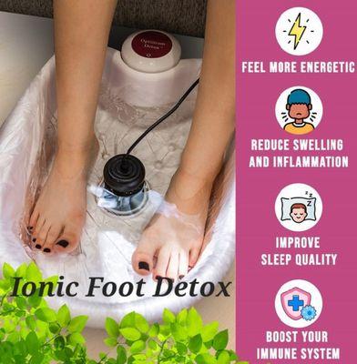 Ionic Foot Detox removes toxins from the body.