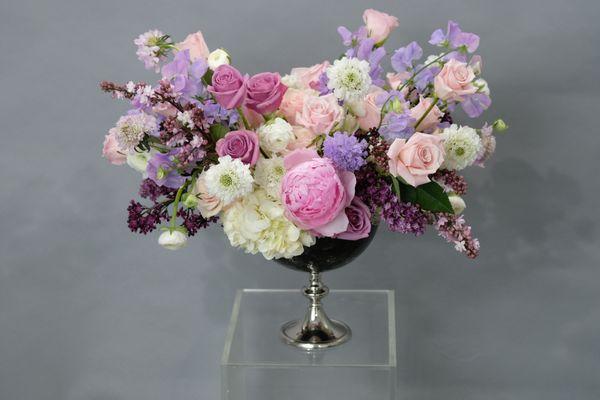 Pretty in Purple Pedestal arrangement