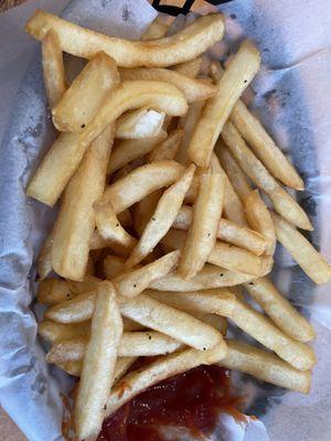 French Fries with ketchup added on the side