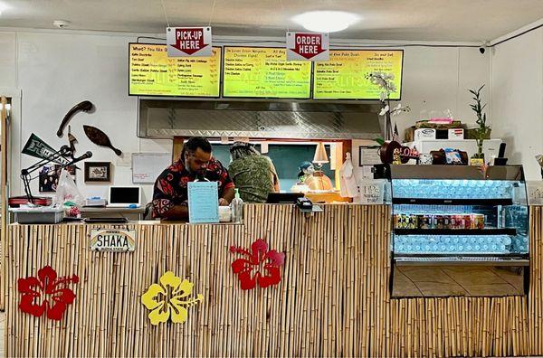 Garlic Shrimp, Kalua Pig, Chicken Katsu, Teriyaki Meats, Loco Moco, Poke, and more delicious plates with white rice and macaroni salad