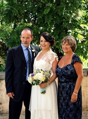 My wedding day makeup in 85 degree weather, didn't move an inch and looked gorgeous!