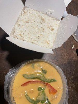 Panang curry with tofu