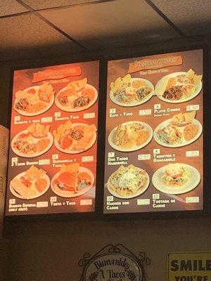 New menu. Increased prices