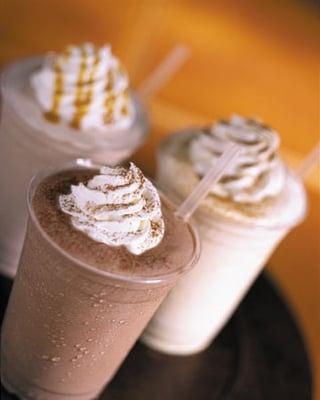 Frozen beverages with coffee or without