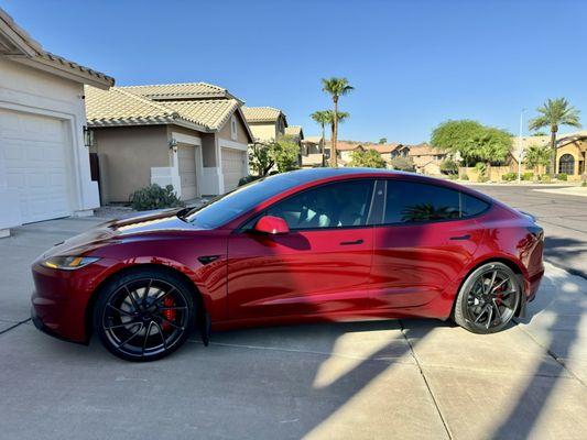 Tesla Model 3 Performance in Ultra Red