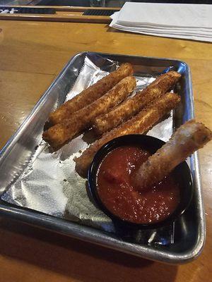 Handmade mozzarella sticks