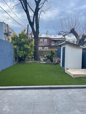 Backyard Turf Installation