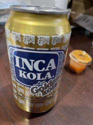 Inca Kola... Peruvian soda that tastes like cream soda, berry yummy.