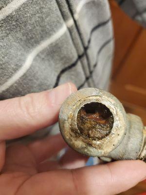 Old galvanized plumbing bye bye! No wonder we had low water pressure.