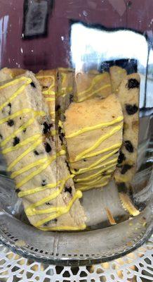 Lemon blueberry biscotti