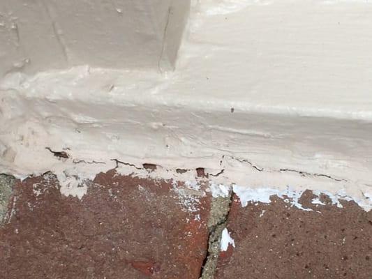 Cracked caulk