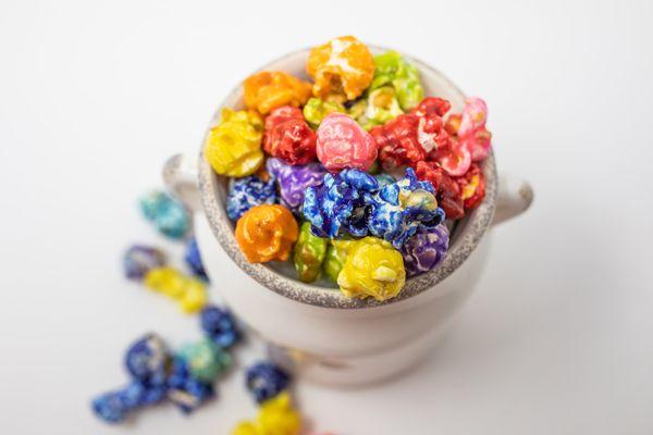 Confetti Popcorn, filled with eight different candy popcorn flavors.