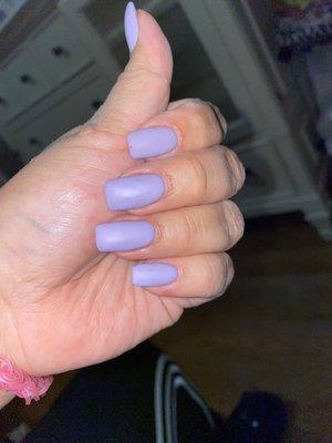 Matte purple color