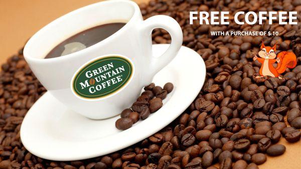 FREE Coffee with $10 Purchase